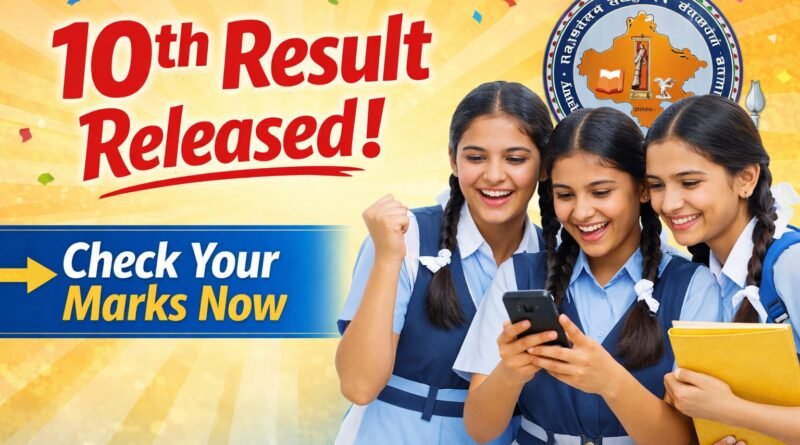 RBSE 10th Result 2026 Out Check Rajasthan Board Result Online