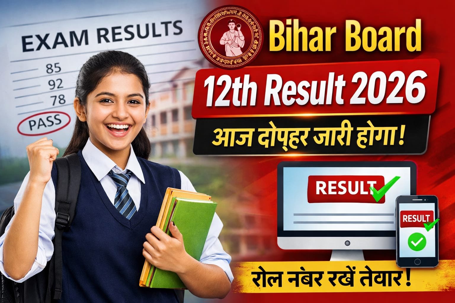 Bihar Board 12th Result 2026 Live Check Roll Number