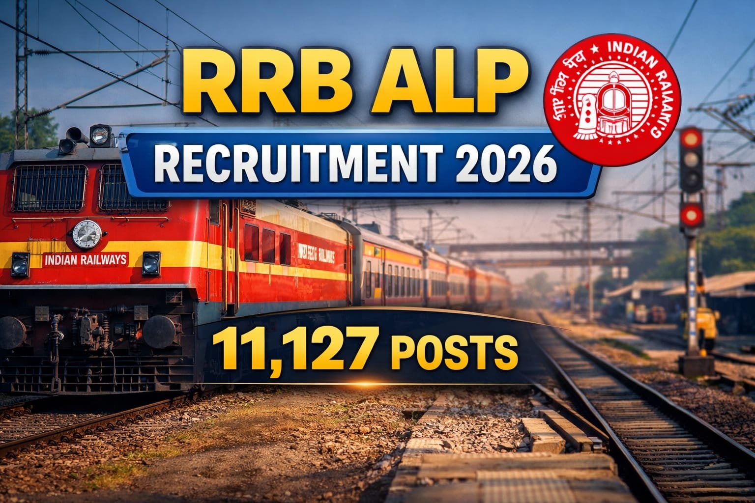 RRB ALP Recruitment 2026 apply online for 11127 Assistant Loco Pilot vacancy Railway Recruitment Board notification