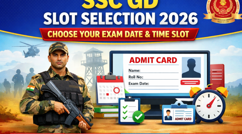 SSC GD Slot Selection 2026 choose exam date and time slot official update