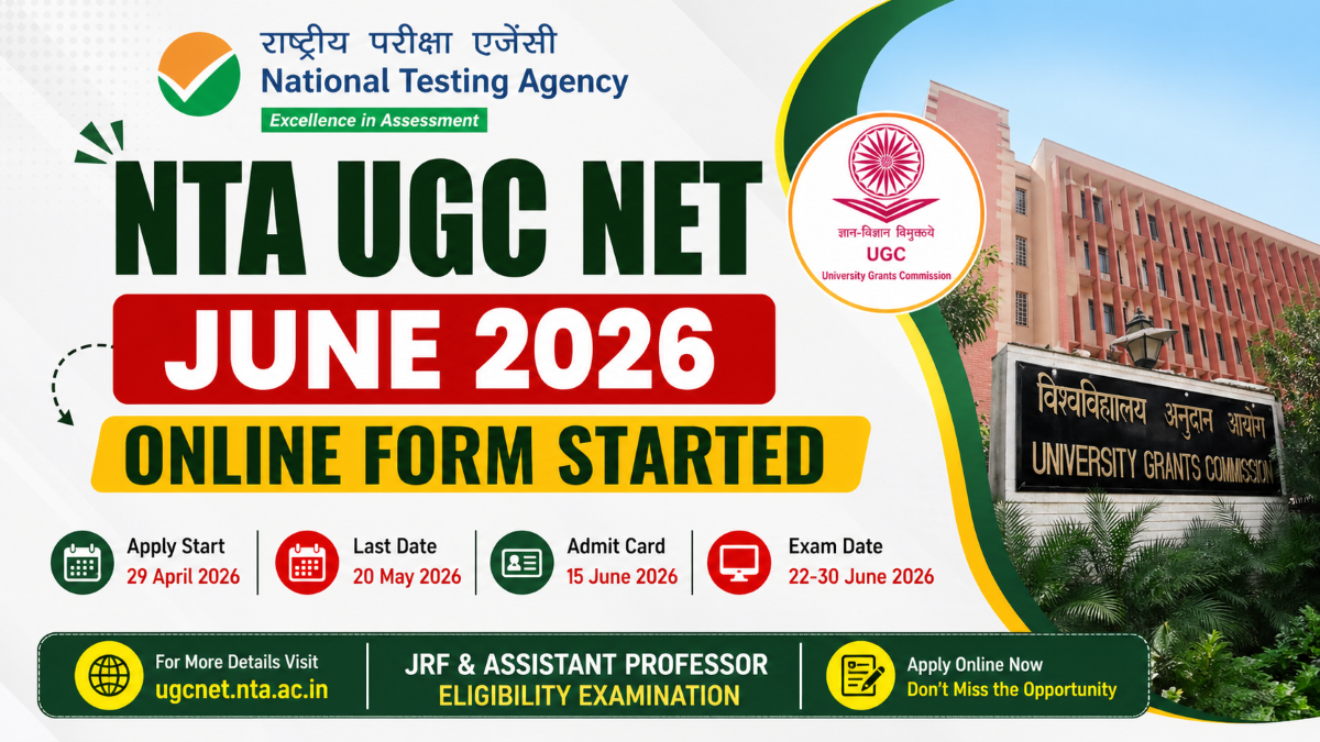 NTA UGC NET June 2026 Online Form Started – Apply Online Now