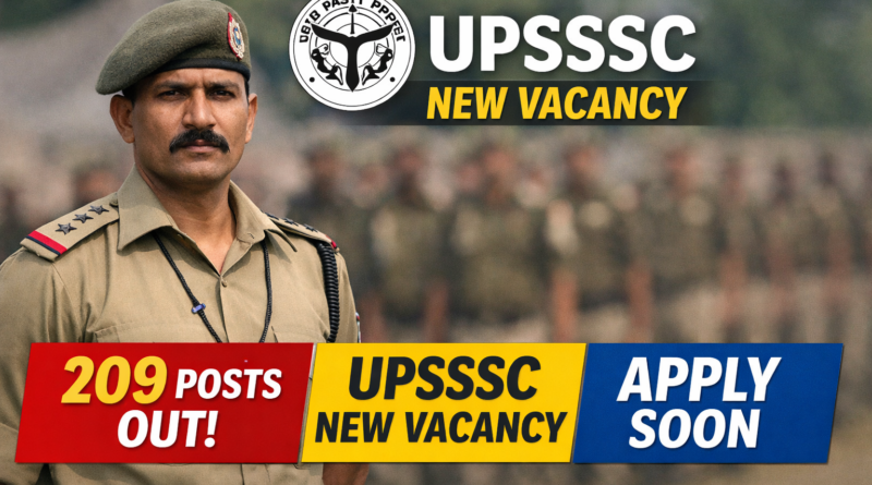 UPSSSC Havildar Instructor Recruitment 2026 209 posts apply online notification