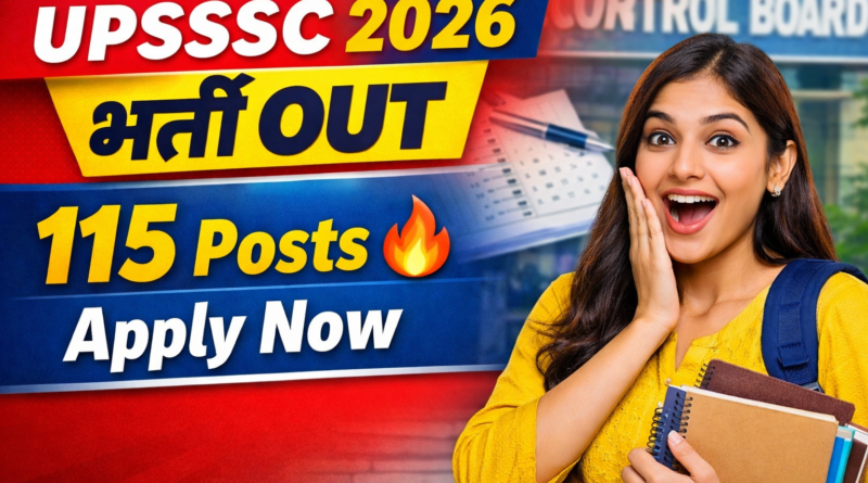 UPSSSC UP Pollution Control Board Recruitment 2026 115 Posts Apply Online Last Date 22 April