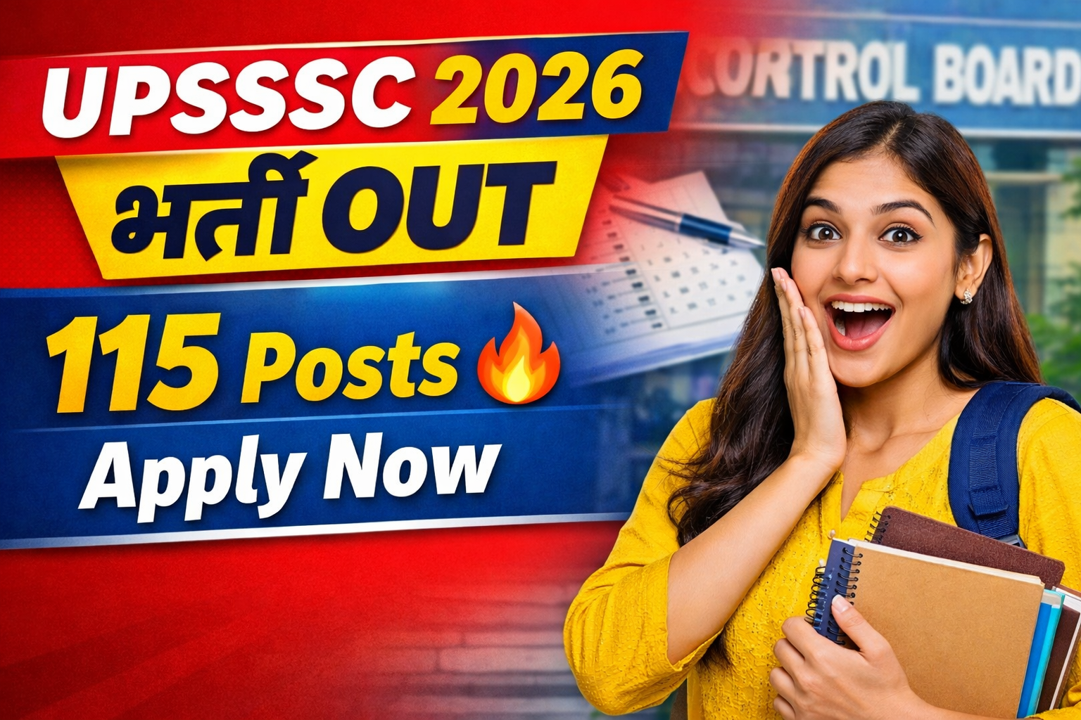 UPSSSC UP Pollution Control Board Recruitment 2026 OUT – Apply Online for 115 Posts Before Last Date