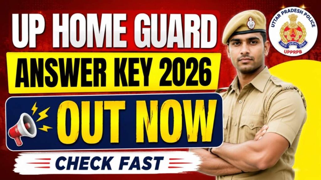 UP Home Guard Answer Key 2026 OUT