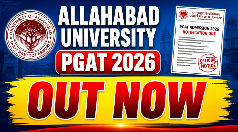 Allahabad University PGAT Online Form 2026