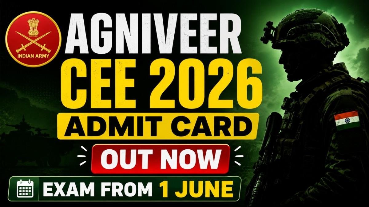 Indian Army Agniveer CEE Admit Card 2026 Out for CBT Exam Starting From 1 June