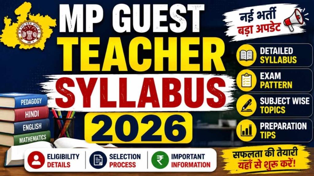 MP Teacher Bharti 2026 Syllabus & Salary Details – 30,000 Vacancies Expected, Big Update