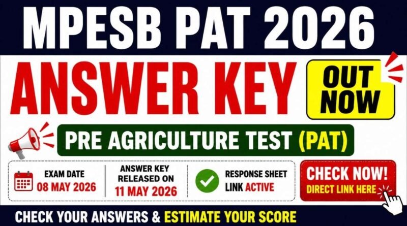 MPESB PAT Answer Key 2026 OUT
