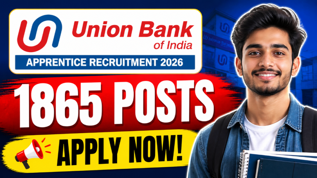 Union Bank Recruitment 2026 Apply Online – 1865 Apprentice Posts (Big Update)