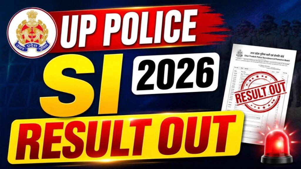 UP Police SI Result 2026 OUT